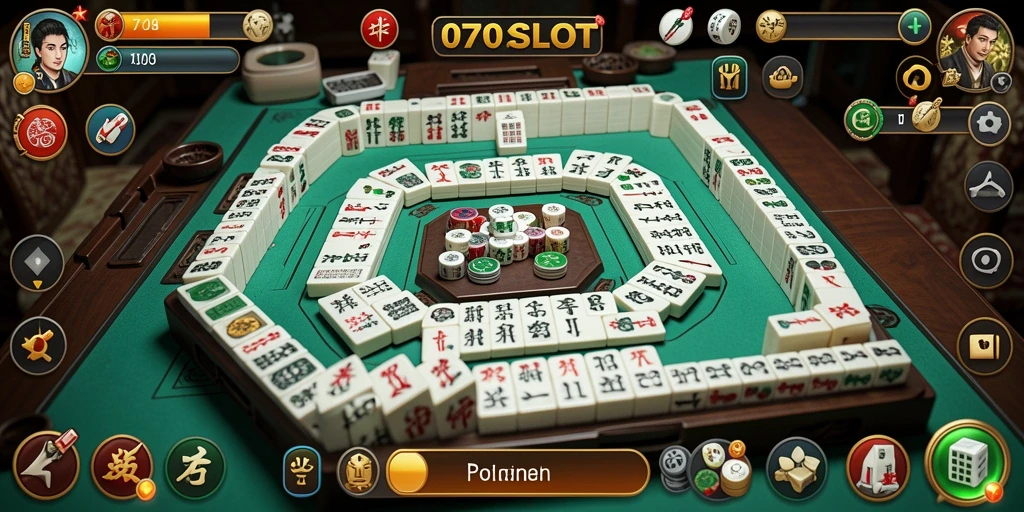 Tangkapan layar gameplay <strong>070SLOT</strong> menunjukkan aksi Mahjong yang seru.
