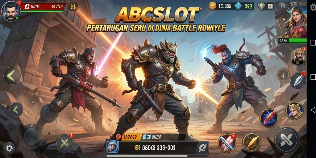 Tampilan gameplay mendebarkan dari ABCSLOT dengan aksi pertempuran yang intens.