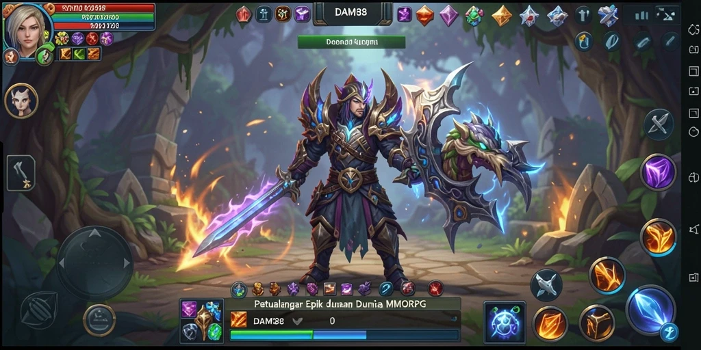 Tampilan gameplay epik dalam dunia MMORPG DAM88.