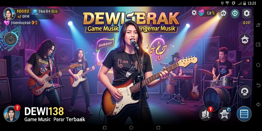Tampilan gameplay DEWI138 dengan berbagai tantangan musik yang seru.