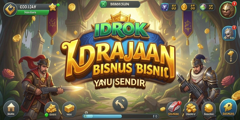 Screenshot gameplay IDROK yang menunjukkan manajemen bisnis yang dinamis.