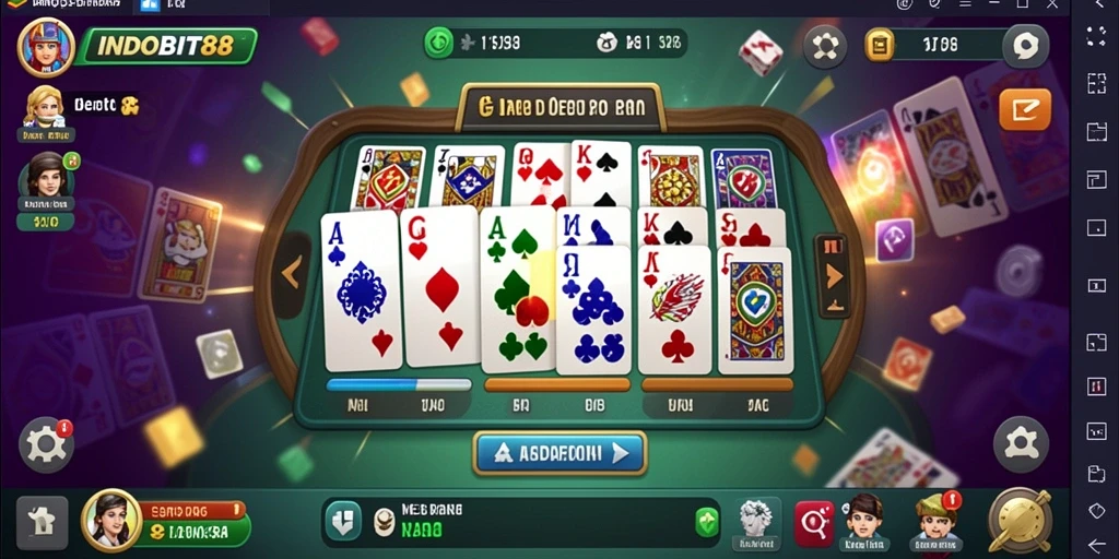Tampilan menarik saat bermain Domino di INDOBIT88.