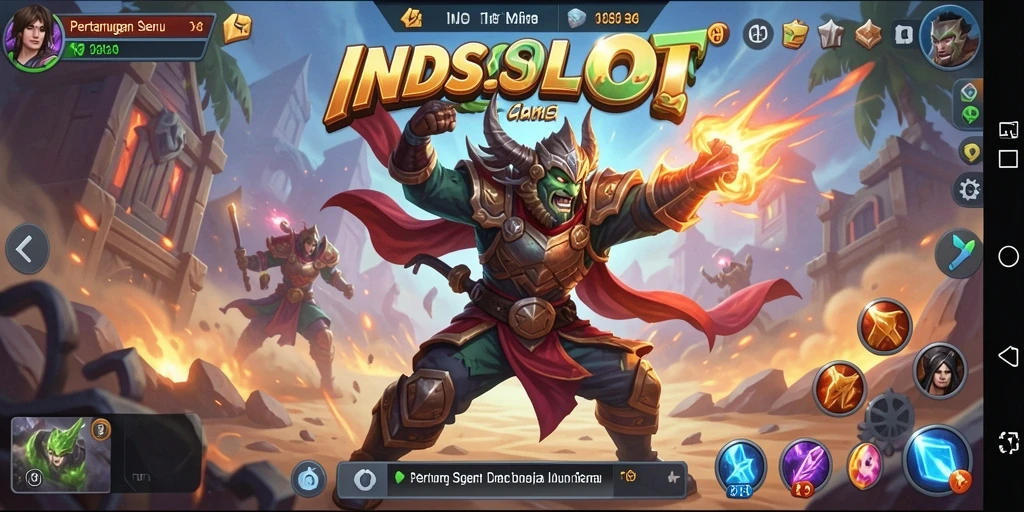 Tampilan menarik dari gameplay pertarungan INDSLOT yang memukau.