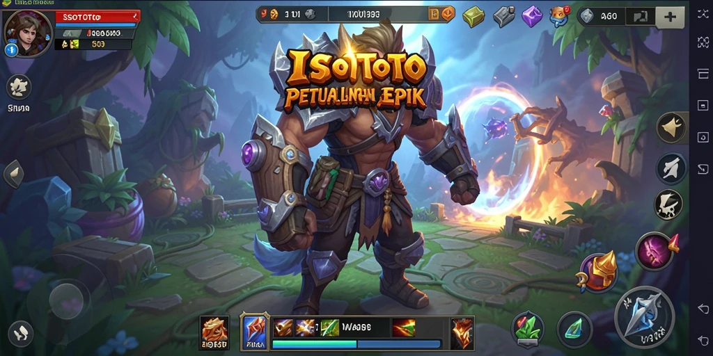 Tampilan gameplay epik ISOTOTO dengan pertarungan yang mendebarkan.