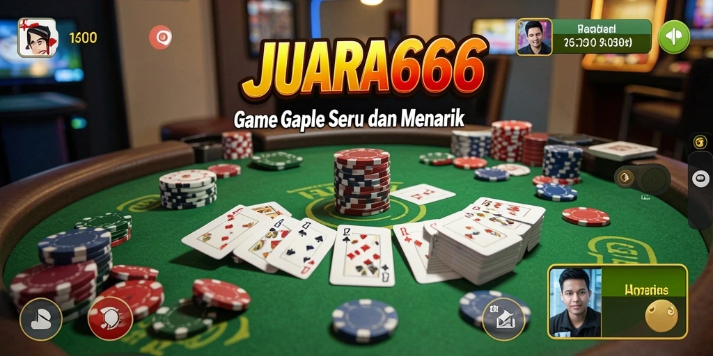 Tampilan gameplay seru dalam permainan Gaple JUARA666.
