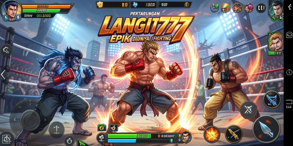 Tampilan seru dan aksi bertarung epik di LANGIT777.