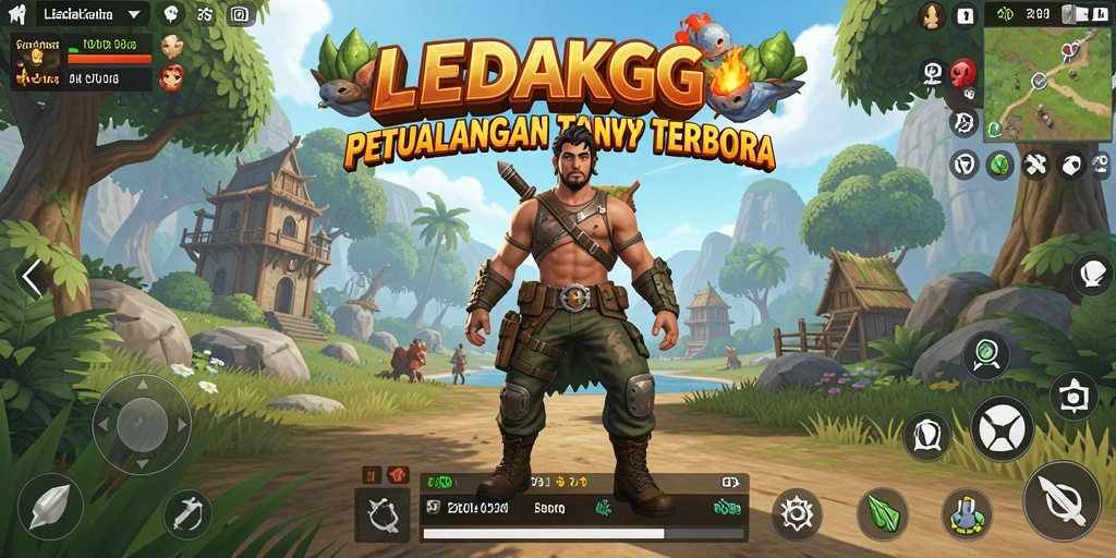 Tampilan gameplay yang menakjubkan dalam dunia terbuka LEDAKGG.