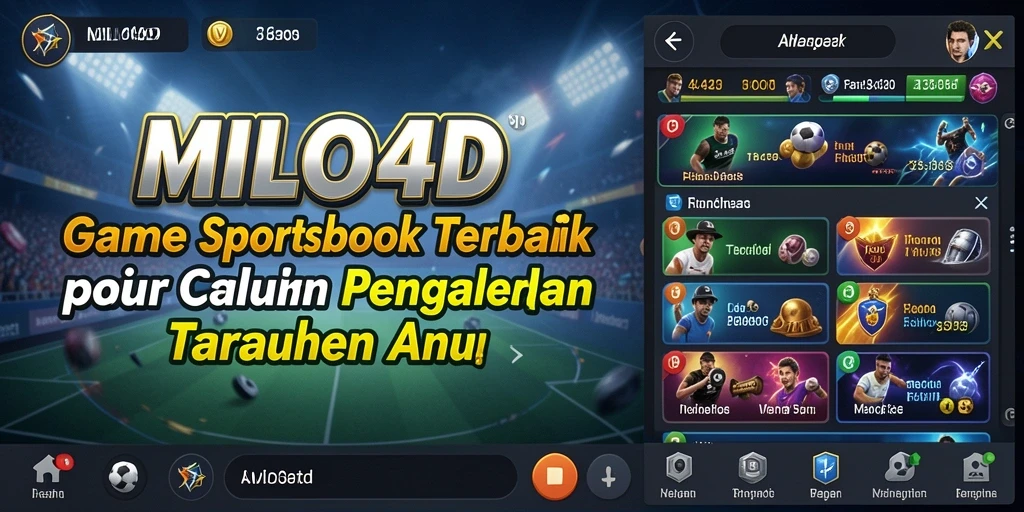 Tampilan screenshot MILO4D menampilkan antarmuka Sportsbook yang menarik.