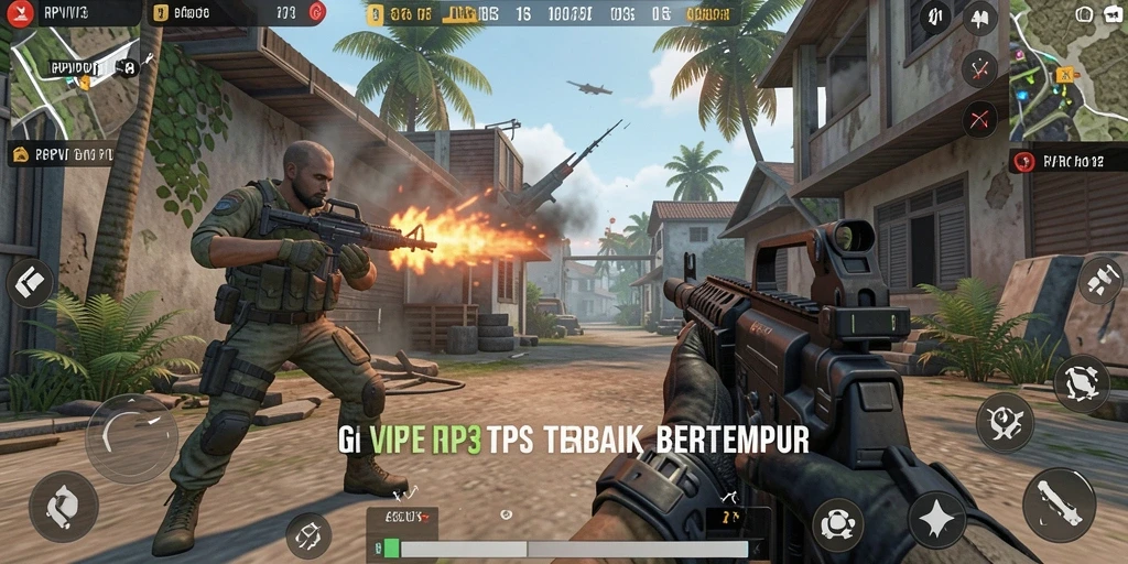Tangkapan layar RPVIP3 menunjukkan aksi intens dalam pertempuran TPS.