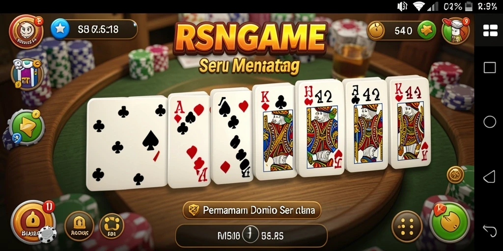 Tangkapan layar RSNGAME menampilkan serunya gameplay Domino.