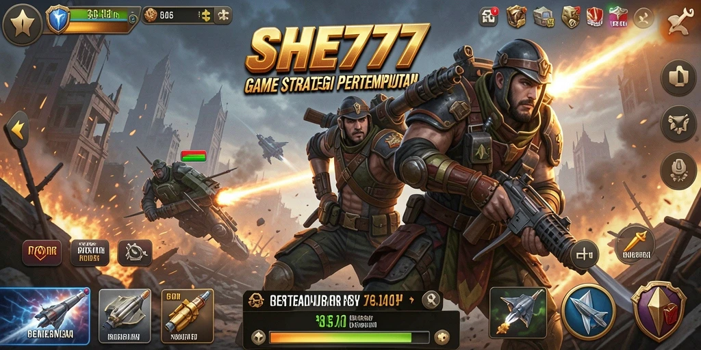 Screenshot gameplay menegangkan di SHE777 dengan aksi pertempuran strategis.