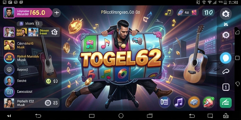 Screenshot TOGEL62 menampilkan gameplay musik yang menarik.